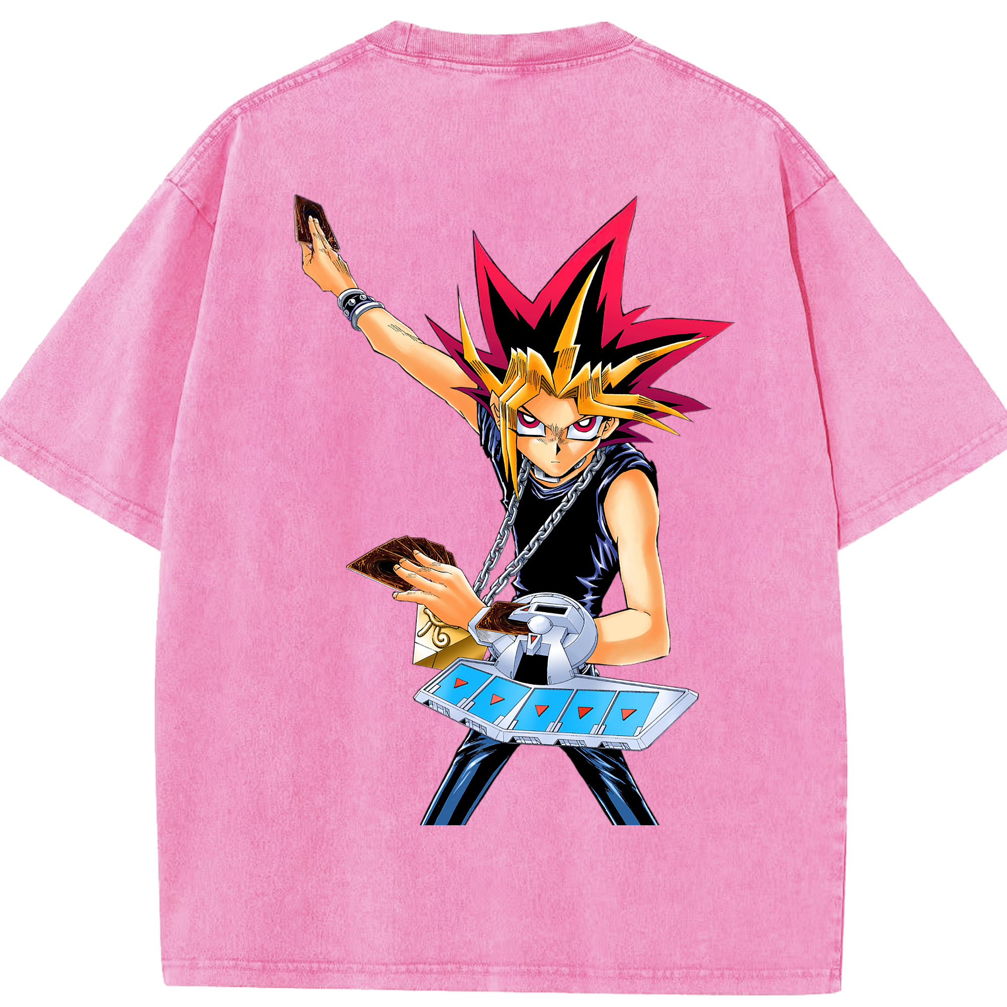 （画像用） 遊☆戯☆王 Yu-Gi-Oh! 綿100% ヴィンテージ風 半袖Tシャツ（背面プリント）